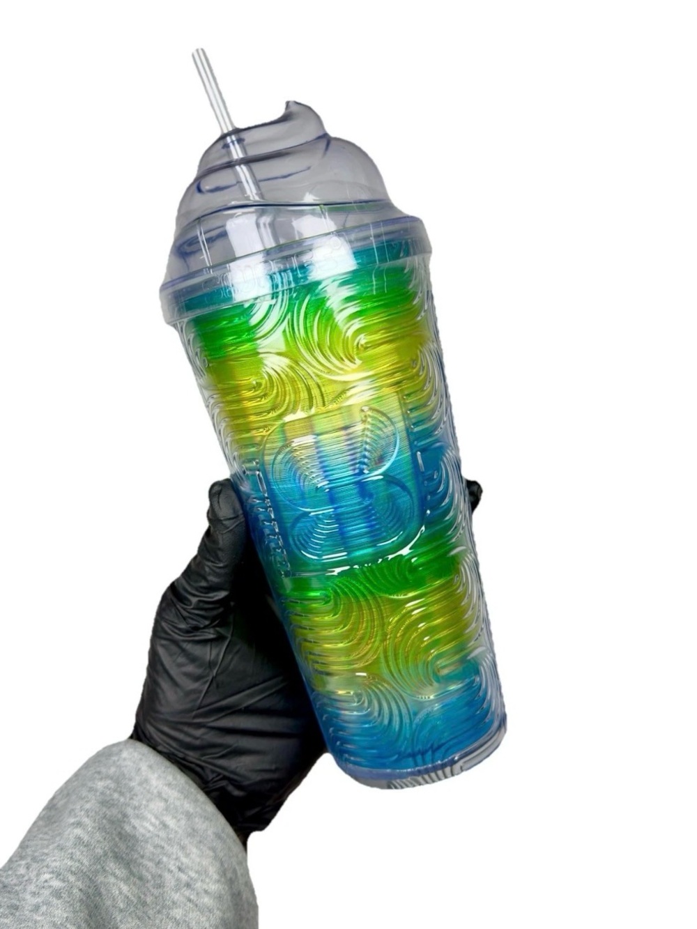7-Eleven Slurpee Iridescent Swirl Venti Tumbler 24oz Cold Cup Shimmering NEW